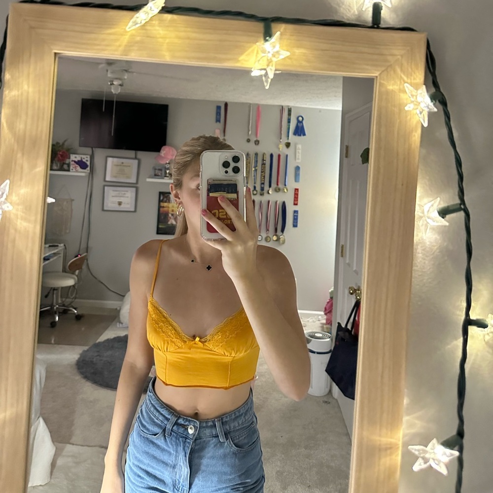 princess polly orange cropped tank!